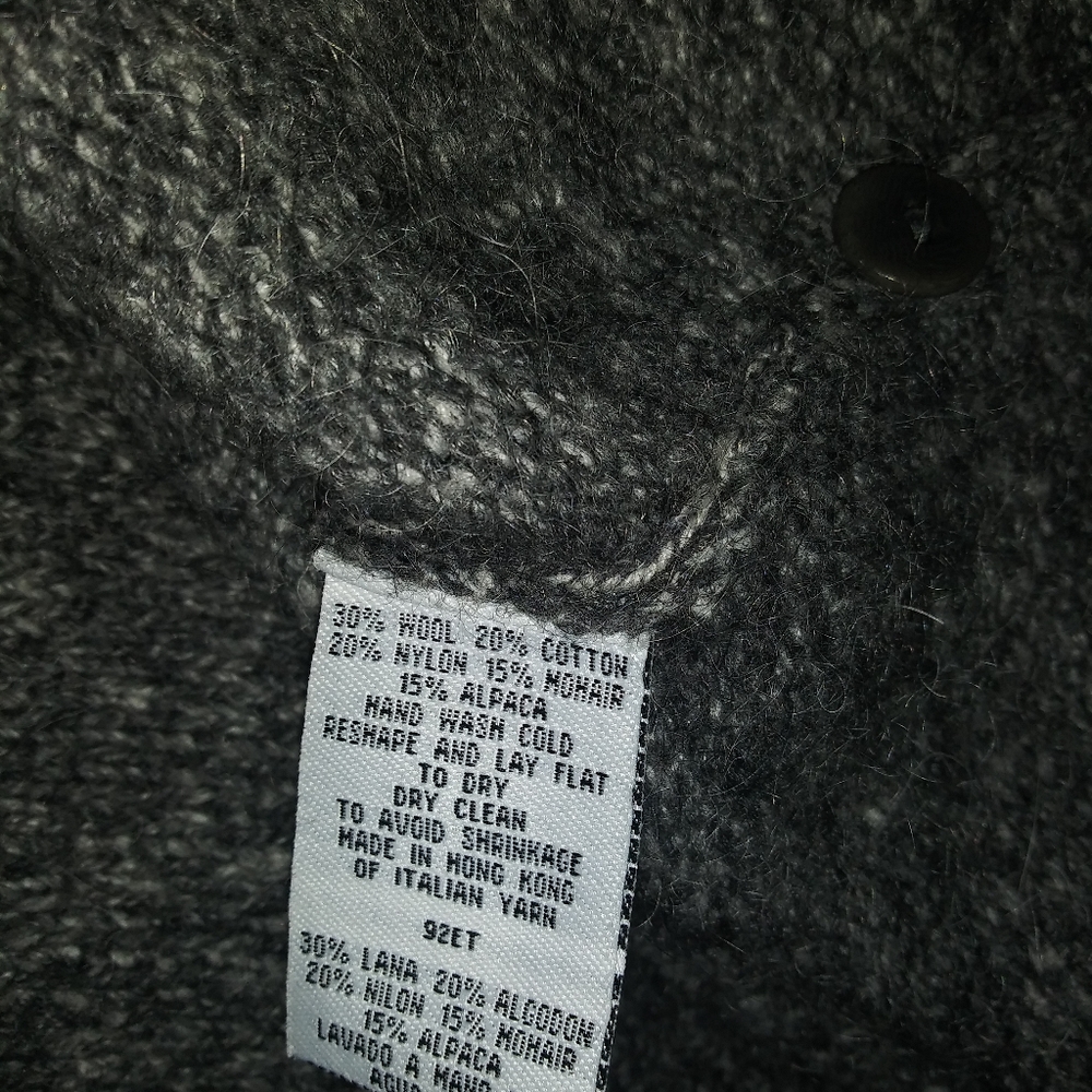 Eileen Fisher Wool & Alpaca Italian Yarn Knit Sweater in Grey Size Medium Petite - Picture 11 of 12